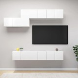 vidaXL Set dulapuri TV ,7 piese, alb, PAL