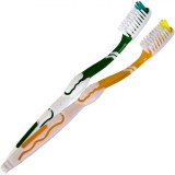 Periuțe de Dinți pentru Adulți, Set 2 Bucăți, Multicolor, Cu Capac