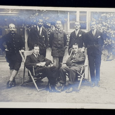 GRUP DE OFITERI IN LAGARUL DE LA CELLE - SCHLOSS , PRIMUL RAZBOI MONDIAL , FOTOGRAFIE TIP CARTE POSTALA , MONOCROMA, PERIOADA PRIMULUI RAZBOI MONDIAL