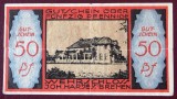 Germania notgeld 50 pfennig 1921 XX RARE Wehrschloss Joh. Harjes Bremen **
