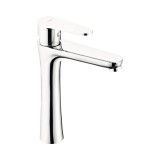 Cumpara ieftin Baterie Lavoar Inalta Ferro Geo Crom, Monocomanda, Pipa Fixa, Cartus Ceramic, Montaj Blat, Alama, 293 mm