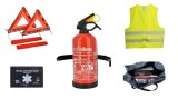 Kit Siguranta Auto Omologat 2029: Trusa Medicala, Stingator Spray 1kg, 2 Triunghiuri Reflectorizante, Vesta, Geanta Depozitare