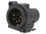 Soclu XLR Tată 5 Pin Negru 3A THT