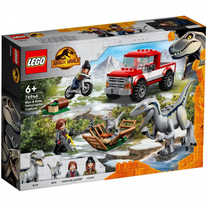 Lego jurassic world capturarea velociraptorilor blue si beta 76946