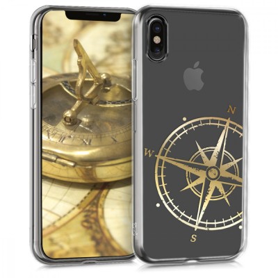 Husa pentru Apple iPhone X / iPhone XS, Silicon, Gold, 42505.14 foto