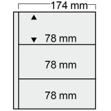 10 folii pentru bancnote, Compact 7853PA, cu 3 buzunare de 78 x 174 mm