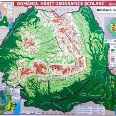 Harta fizica Romania |