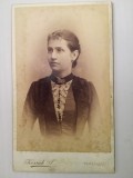 Foto carton CDV, Kossak Joszef, Tmisoara / Temesvar, femeie, modă, Banat