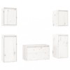 Comode TV, alb, 5 buc., lemn masiv de pin, DKD Home Decor