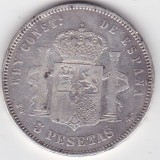 SPANIA 5 PESETAS 1892