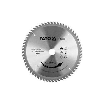 Disc circular pentru lemn 190X60TX20 mm Yato YT-60636 foto