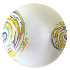 Set 6 Farfurii Adanci Opal Alb Imprimeu Spiral 23cm SP230 DNC57064 foto