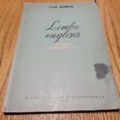 LIMBA ENGLEZA - Manual pentru Clasa a V -a Leon Levitchi - 1956, 176 p.