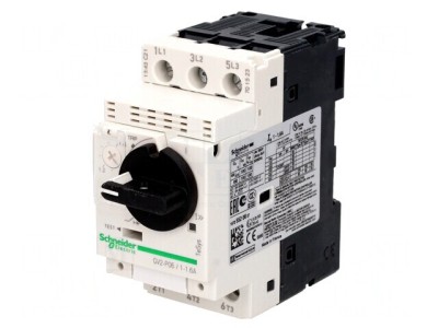 &amp;Icirc;ntrerupător Motor 0.09kW 230-690V DIN IP20 GV2P03 foto