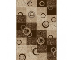 Covor Model Daffi 13058-120, Marime 50 x 80 cm, Crem, Maro, Inaltime Fir 6 mm, Antialergic, Polipropilena, Living, Dormitor, Sufragerie, Birou