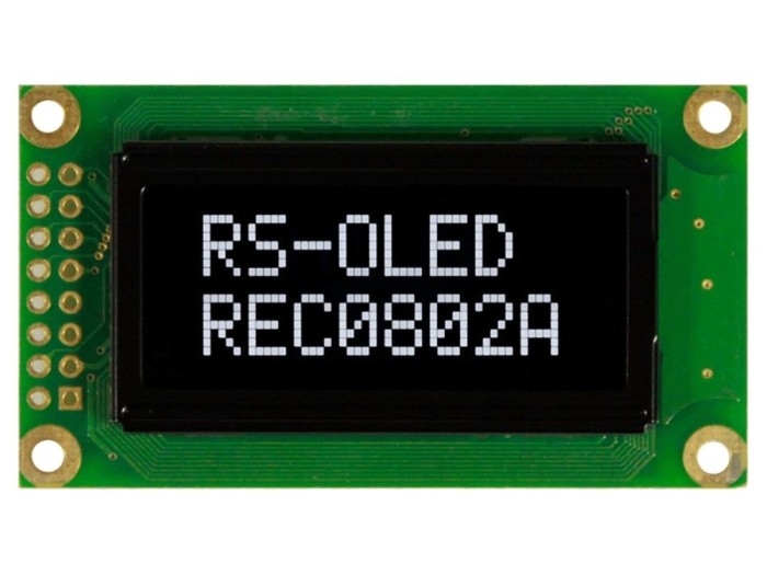 Ecran OLED alfanumeric 8x2, alb