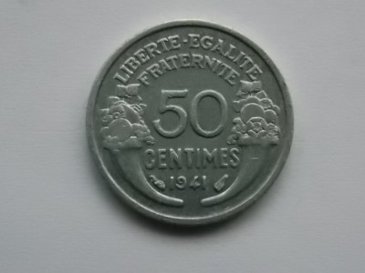 50 CENTIMES 1941 FRANTA foto