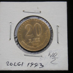 M1 C10 - Moneda foarte veche 63 - Romania - 20 lei 1993