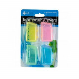 Set 4x Capace Periuta Dinti, Zamo&reg;, Toothbrush Covers, pentru Protectie, Multicolor