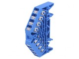 Conector de Șine Albastre 16 Borne 10A 1.5mm2