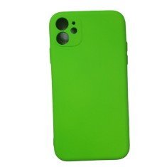 Huse silicon antisoc cu microfibra interior Iphone 11 Verde Neon