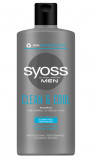 Sampon Syoss Men Clean &amp; Cool pentru par normal spre gras, 440 ml