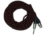 Cablu microfon XLR mama la 6.3mm Jack MONO tata 3m Cabletech