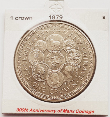 1880 Insula Man 1 crown 1979 Elizabeth II (Manx Coinage) km 45 foto