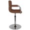 Scaun de bar, maro, material textil - 5