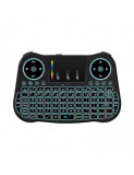 Telecomanda cu mini tastatura Rainbow backlit MT08, Air Mouse, Touch Pad, Wireless, Iluminare led, QWERTY, Oem