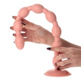 Bile Anale Taranaki cu Ventuza, PVC, Natural, 52 cm