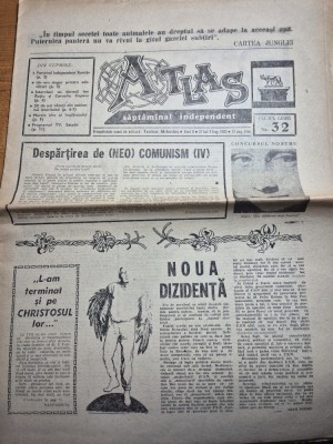 ziarul atlas clujul liber 27 iulie - 2 august 1990 foto