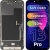 Display cu Touchscreen MP compatibil cu Apple iPhone 13 Pro, cu Rama, Versiune Soft OLED FHD 120Hz Diagnostic, Negru