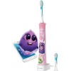 Periuta de dinti electrica Philips Sonicare Kids HX6352/42, 62000 miscari/minut, 2 moduri de curatare, Conectivitate la aplicatie, 2 capete de periere