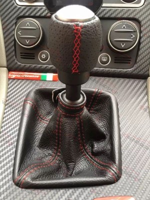 Nuca schimbator Alfa Romeo 159 piele perforata 6 viteze foto