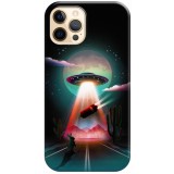 Husa compatibila cu Apple iPhone 13 Pro model Alien Abduction, Silicon, TPU, Viceversa, Transparent, Carcasa