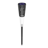 Lampa solara decorativa, pentru gradina, cu fixare tip tarus, lumina calda, pornire/oprire automata, rezistenta la apa, din ABS, negru