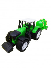 Tractor cu Vagon de Apa pentru copii,Verde foto