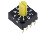 &Icirc;ntrerupător codificare KNITTER-SWITCH Poz: 10 PCB THT 100m&Omega; Raster: 2,54mm
