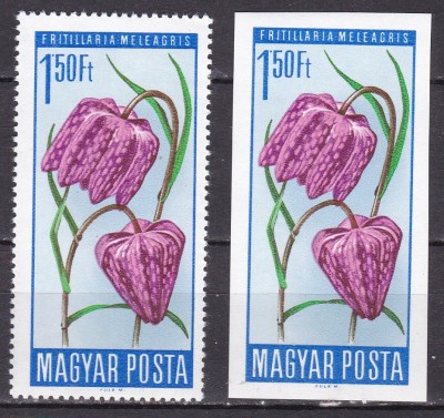 Ungaria 1966 floare SAH MI 2216 A+B MNH foto