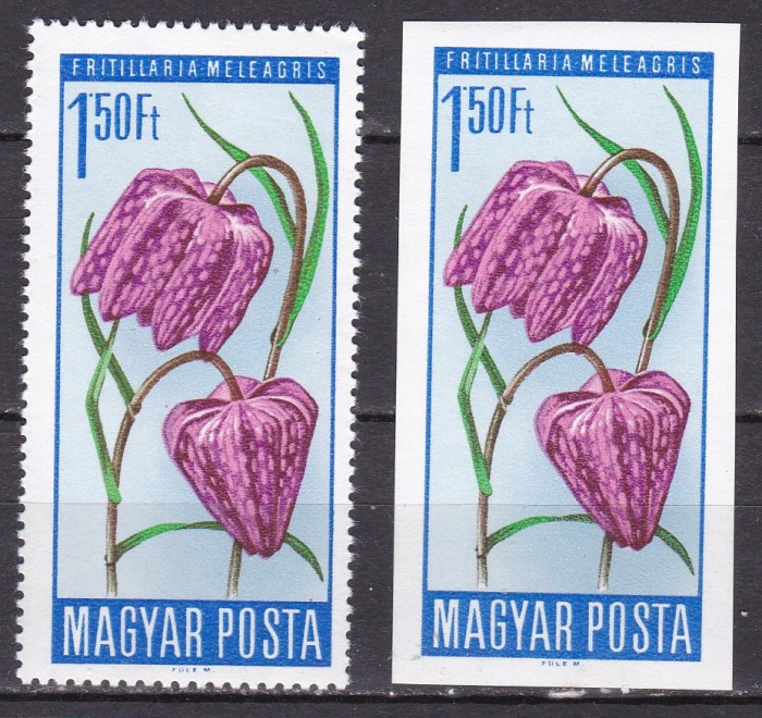 Ungaria 1966 floare SAH MI 2216 A+B MNH