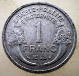 1.500 FRANTA 1 FRANC 1948 B, Europa, Aluminiu