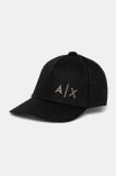 Armani Exchange șapcă de baseball din bumbac culoarea negru, cu imprimeu, XM000282 AF12102