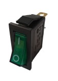 Intrerupator Rocker dreptunghiular SPST ON-OFF Verde cu led 250V 15A IP20 KCD3 3pini, CE Contact Electric