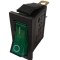 Intrerupator Rocker dreptunghiular SPST ON-OFF Verde cu led 250V 15A IP20 KCD3 3pini