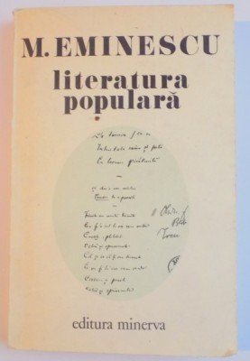 LITERATURA POPULARA de M. EMINESCU , 1977 foto