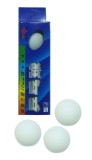 Mingi tenis de masa 3/set, alb, DOUBLE FISH