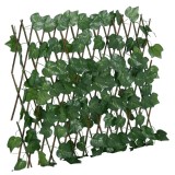 VidaXL Spalier frunze struguri artificiale extensibil, verde 190x60 cm