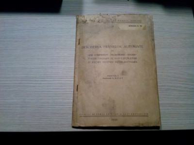 DESCRIEREA FRANELOR AUTOMATE &amp;quot;HILDEBRAND-KNORR&amp;quot;, 1949, 54p.+37 pl. foto