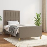 VidaXL Cadru de pat fără saltea Taupe 90x200 cm țesătură